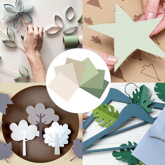 60 Sheet 8.5 x 11 Inch Nude Sage Green Card Stock Paper Thick Paper Cards Colore - Picture 5 of 7